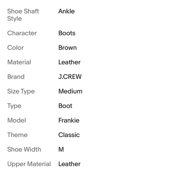 Preloved J Crew Frankie Leather Ankle Boots Side Zip Brown Size 7 1/2 E0537 - Picture 11 of 12